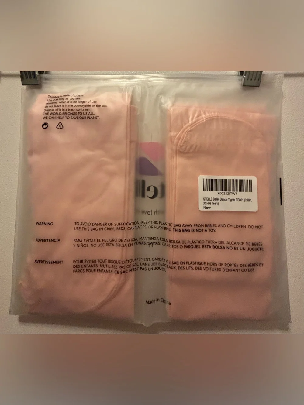 Stella Two Pack Sheer Pink Tights / Hosiery, One XS & One S